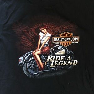 Harley Davidson  Shirt Mens MEDIUM Ride A Legend